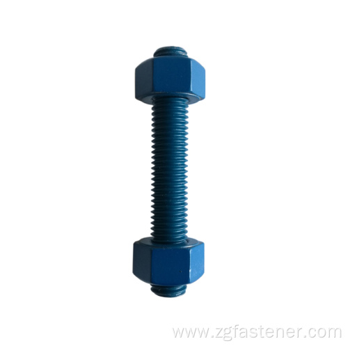 Color Plated threaded rod stud bolt